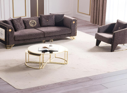 Elegantes Sofa-Set mit 3-Sitzer Sofa und Sessel, edel und modern