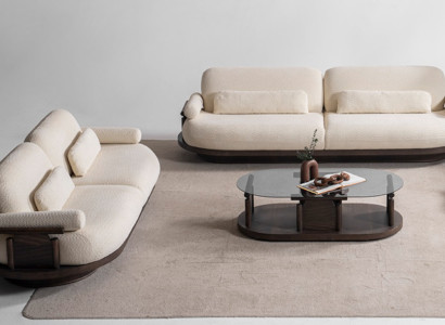 Exklusive Beige Sofagarnitur Stilvoller Viersitzer Designer 3-Sitzer