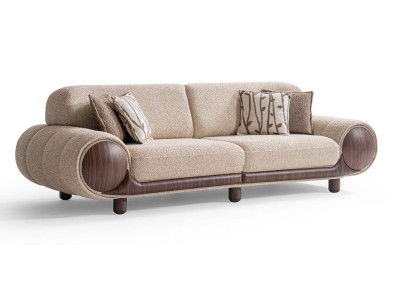 Modernes Stoffsofa Luxuriöser 3-Sitzer Wohnzimmer Polstercouchen