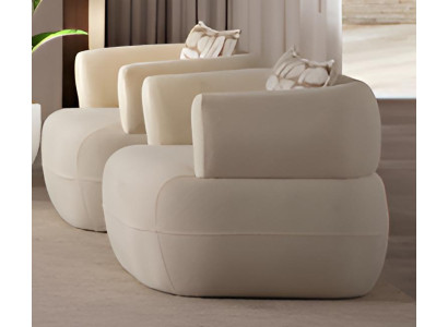 Stilvoller Polstersessel Wohnzimmer Stoffsessel Einzelsessel Möbel