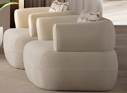 Stilvoller Polstersessel Wohnzimmer Stoffsessel Einzelsessel Möbel