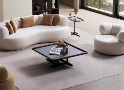 Weiße Polstergarnitur Stilvolles Stoffsofa Designer Textilsessel