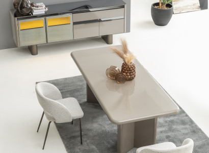 Esszimmer Set 7 tlg mit Esstisch Stühlen Konsolentisch Spiegel