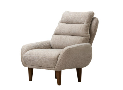 Exklusiver Beiger Relaxsessel Designer Wohnzimmer Polstersessel