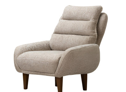 Exklusiver Beiger Relaxsessel Designer Wohnzimmer Polstersessel