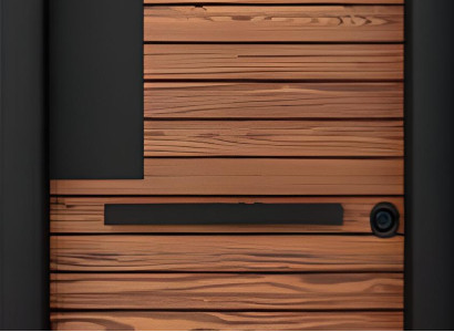 Exklusive Braune Haustür Designer Metalltüren Holz Wohnungstüren