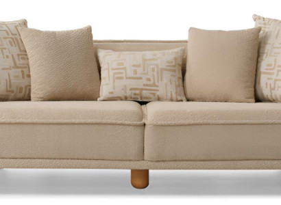 Bequemes Sofa mit Kissen Modernes Design für Ihr Zuhause Color stilvoll Beige