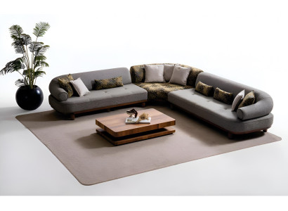 Luxuriöses Ecksofa Modernes Design Eckcouch Wohnzimmer L-Sofa