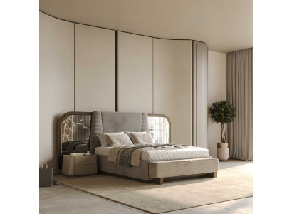 Luxuriöses Schlafzimmer Set Designer Doppelbett 2x Nachttische 3tlg