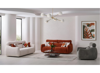 Moderne Sofas und Sessel im minimalistischen Design mit Kunstkissen Möbel