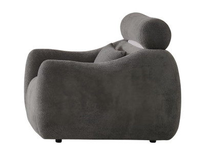 Modernes graues Sofa mit rundem Design Komfort und Stil stilvolle Möbel