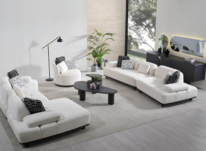 2x Sofas und Sessel im modernen Design stilvoll und komfortabel luxuriöse