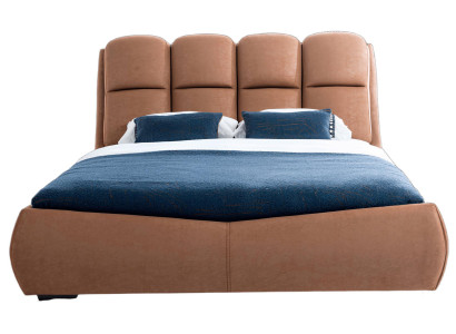 Stilvolles Braunes Bett Schlafzimmer Doppelbett Designer Schlafmöbel