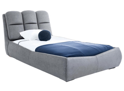 Komfortables Graues Einzelbett Designer Polsterbetten Holzgestell