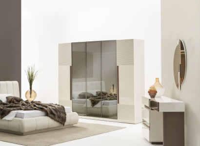 3-tlg. Schlafzimmer-Set – Kleiderschrank, Schminktisch & Spiegel für Ihr Zuhause