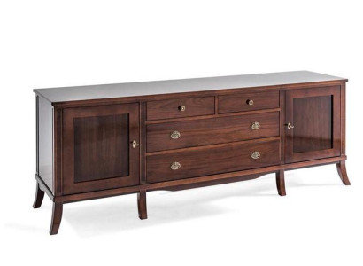 Elegantes Sideboard aus hochwertigem Holz mit Schubladen und Türen