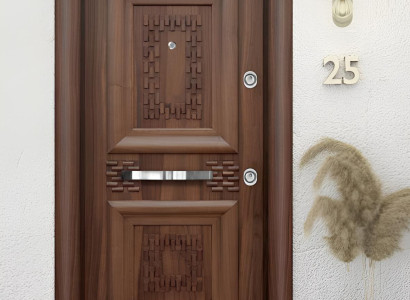 Braune Robuste Eingangstür Designer Hotentür Stilvolle Haustüren