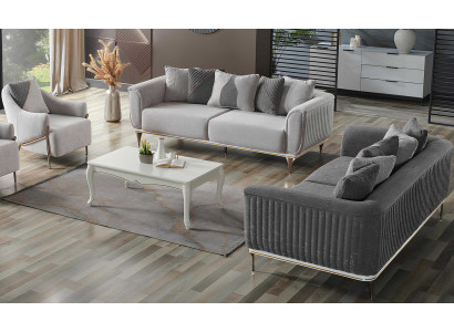 Wohnzimmerset mit 2 Dreisitzer-Sofas und 1 Sessel – Eleganz und Komfort