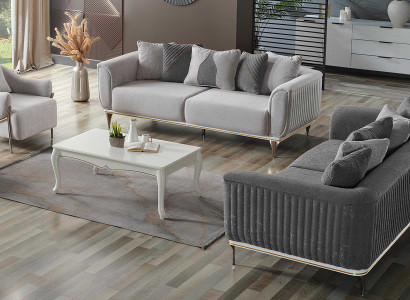 Wohnzimmerset mit 2 Dreisitzer-Sofas und 1 Sessel – Eleganz und Komfort