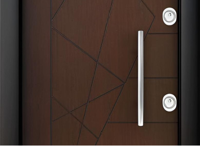 Braune zuverlässige Eingangstür Moderne Eingangstür Sicherheitstür