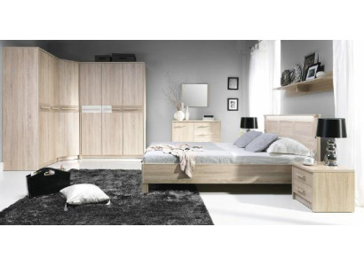 KOMPLETT Bett Kleiderschrank SCHLAFZIMMER SET SCHRANK BETT KOMMODE - CREMONA 3