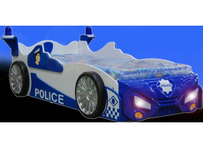 Polizei Auto Bett Betten Kinderbett Jugendbett Polizeiauto Beleuchtet & Matratze