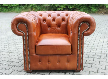 Chesterfield Sessel Couch Sofa Vollleder 1 Sitz Fernseh Lounge Relax Sessel Neu