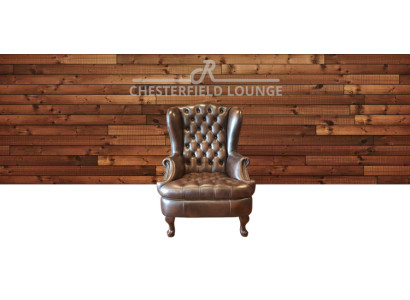 Chesterfield Ohrensessel Sessel Polster Fernseh Couch Büro 100% Echtes Leder