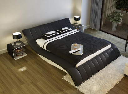 Polsterbett Bett Ehebett Lederbett Designerbett Doppelbett Bettgestell S-9275