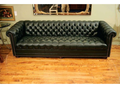 Chesterfield Design Polster Couch Leder Sofa Garnitur Luxus Textil Sofas #165