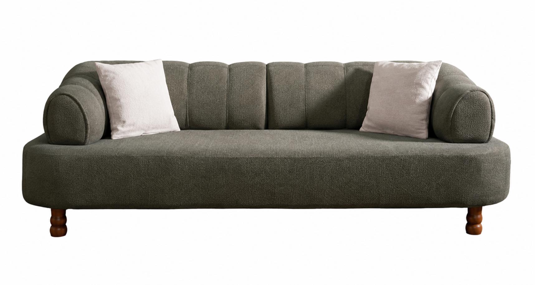 Grünes modernes 3-Sitzer-Sofa Stoffsofa Designer Wohnzimmermöbel