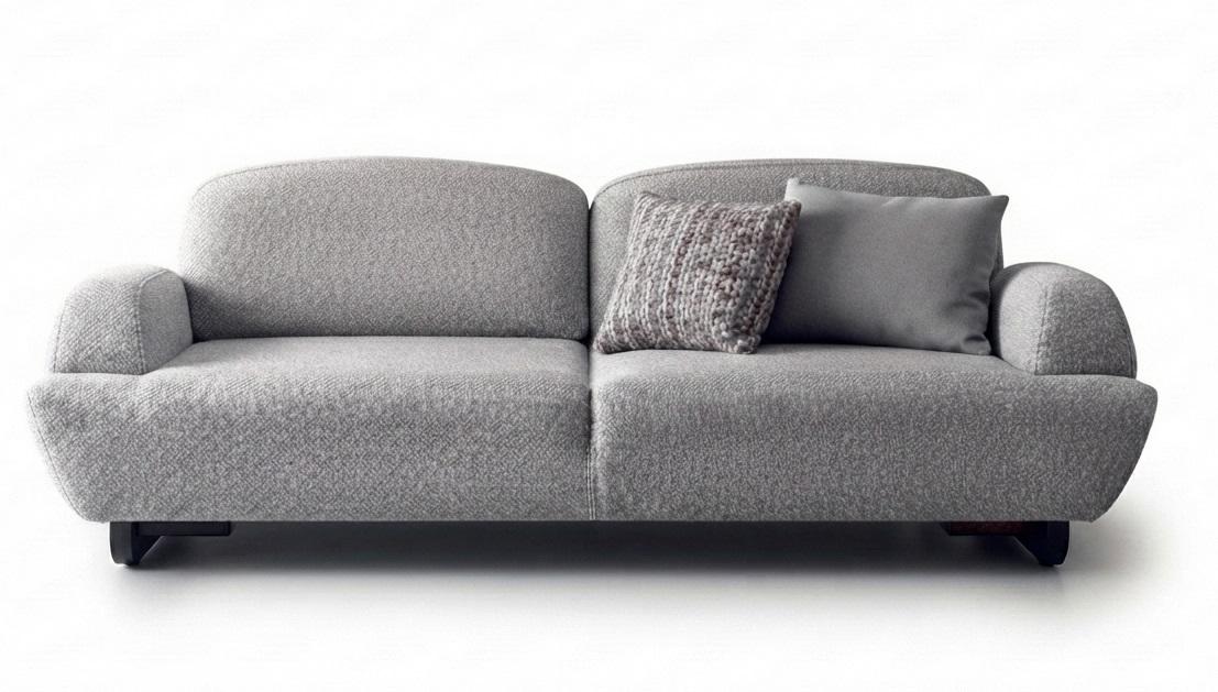 Wohnzimmer Stoffsofa Grau Modern Design 3-Sitzer Polstersofa Lounge