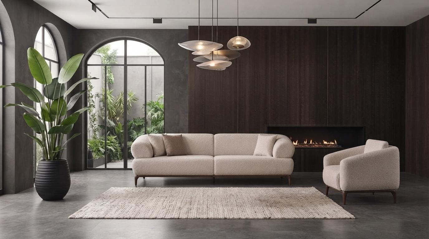 Wohnzimmer Polstergarnitur Designer 3-er Textilsessel 3tlg Set