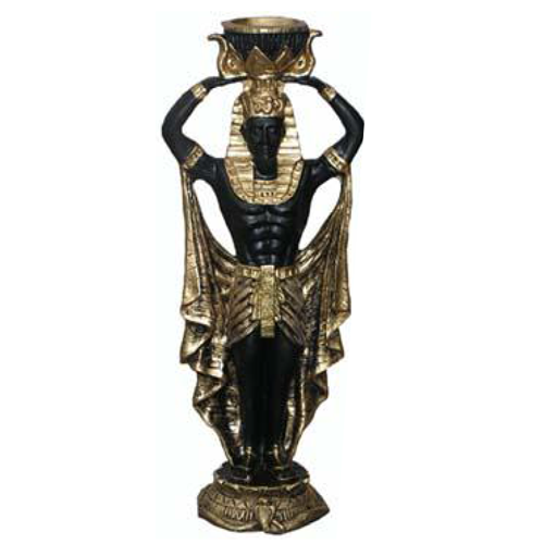 Kerzenständer Ägyptische Skulptur Kerzenleuchter Leuchter Candle Holder 37 cm