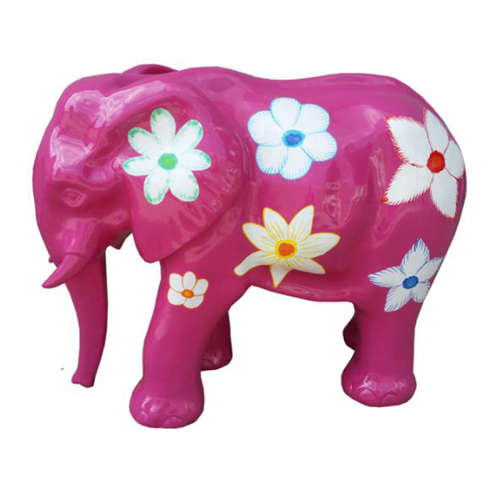 Moderne Dekoration Skulptur Elefant Figur Kunststoff Statuen Deko Statue Blumen