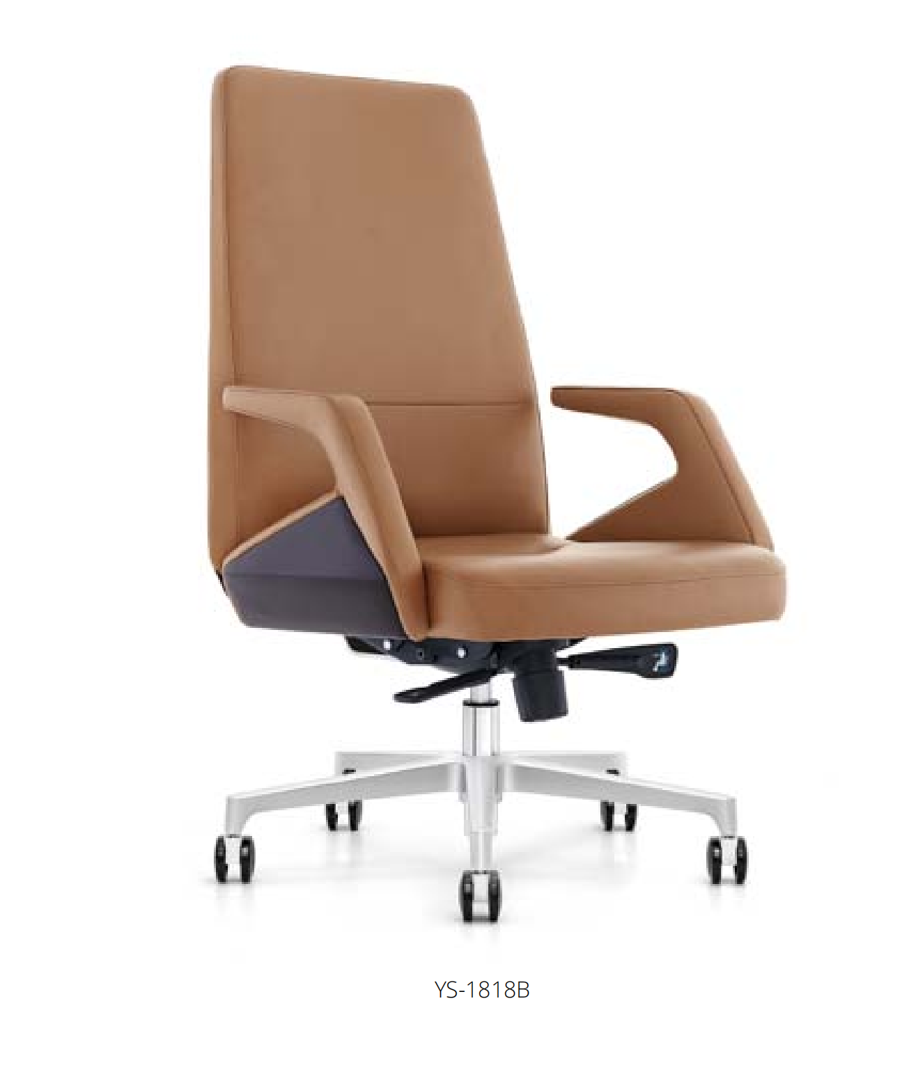 Kunstleder-Sessel in Schwarz mit Edelstahlrahmen modern und elegant