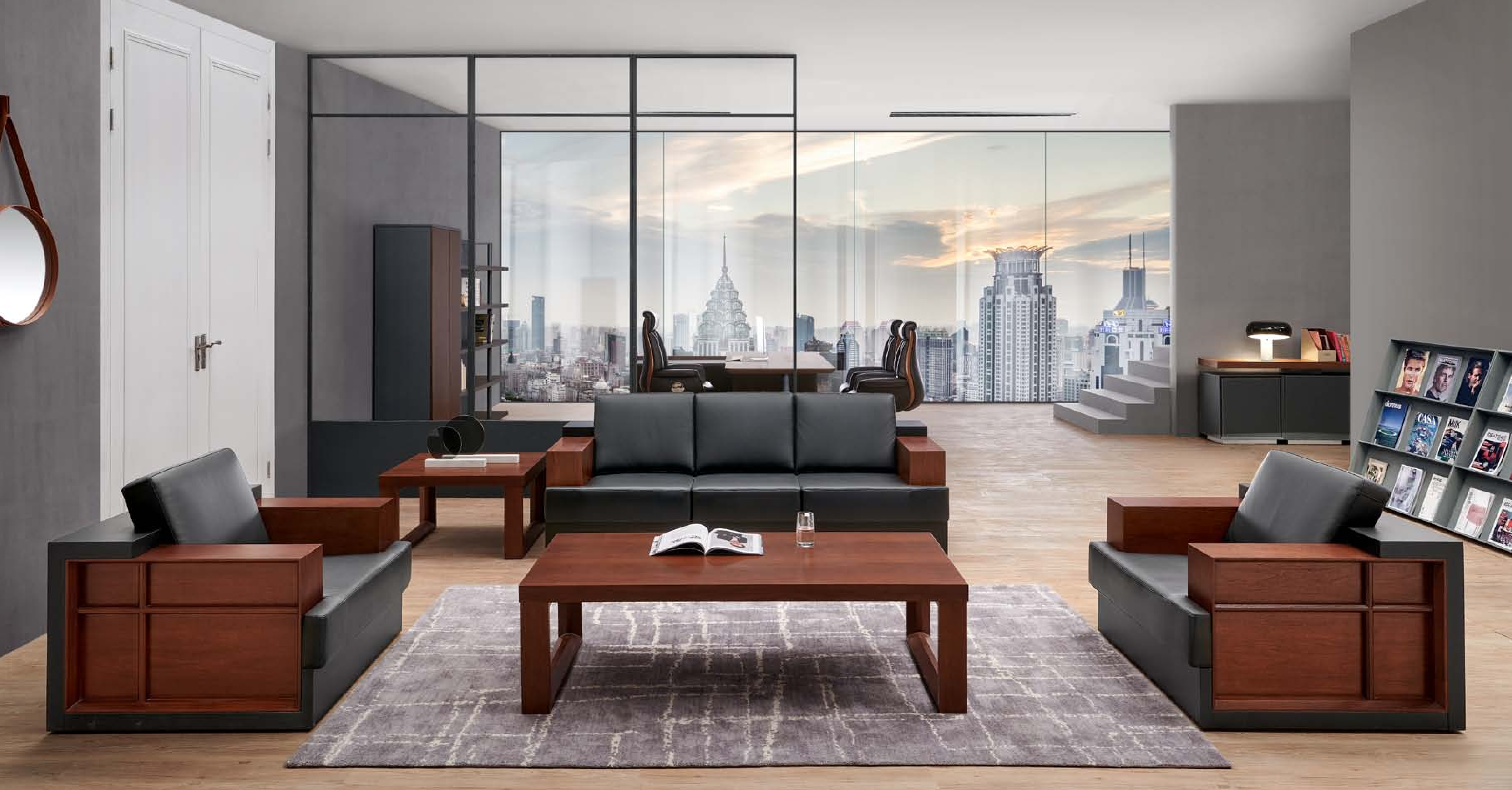 Kunstleder Sessel in Schwarz modern eleganter Sitzkomfort