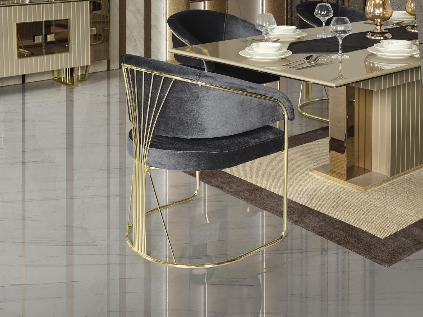 Stuhl schwarz Luxus Esszimmer schöne Möbel Design elegante Stühle moderne Holz