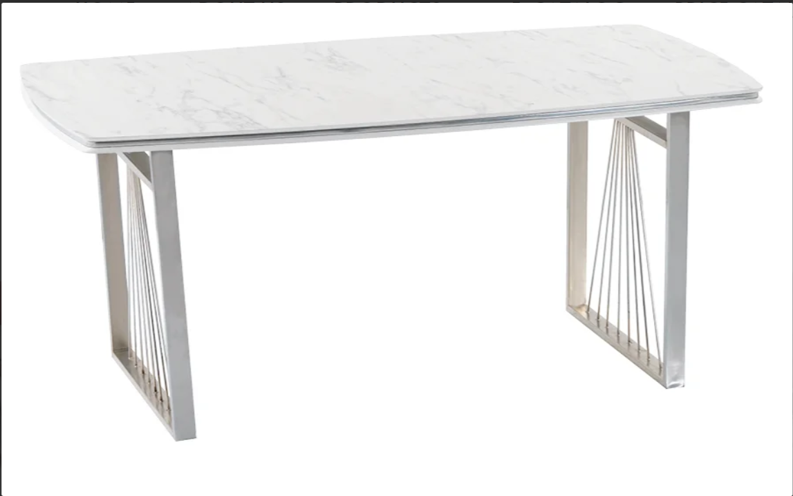 Moderner Esstisch weißer Tisch Esszimmer Wohnzimmer luxuriöses Design Tische