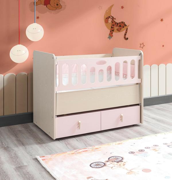 Modern Ausziehbares Kinderbett Luxuriöses Schlafzimmer Bett Holz Möbel Rosa