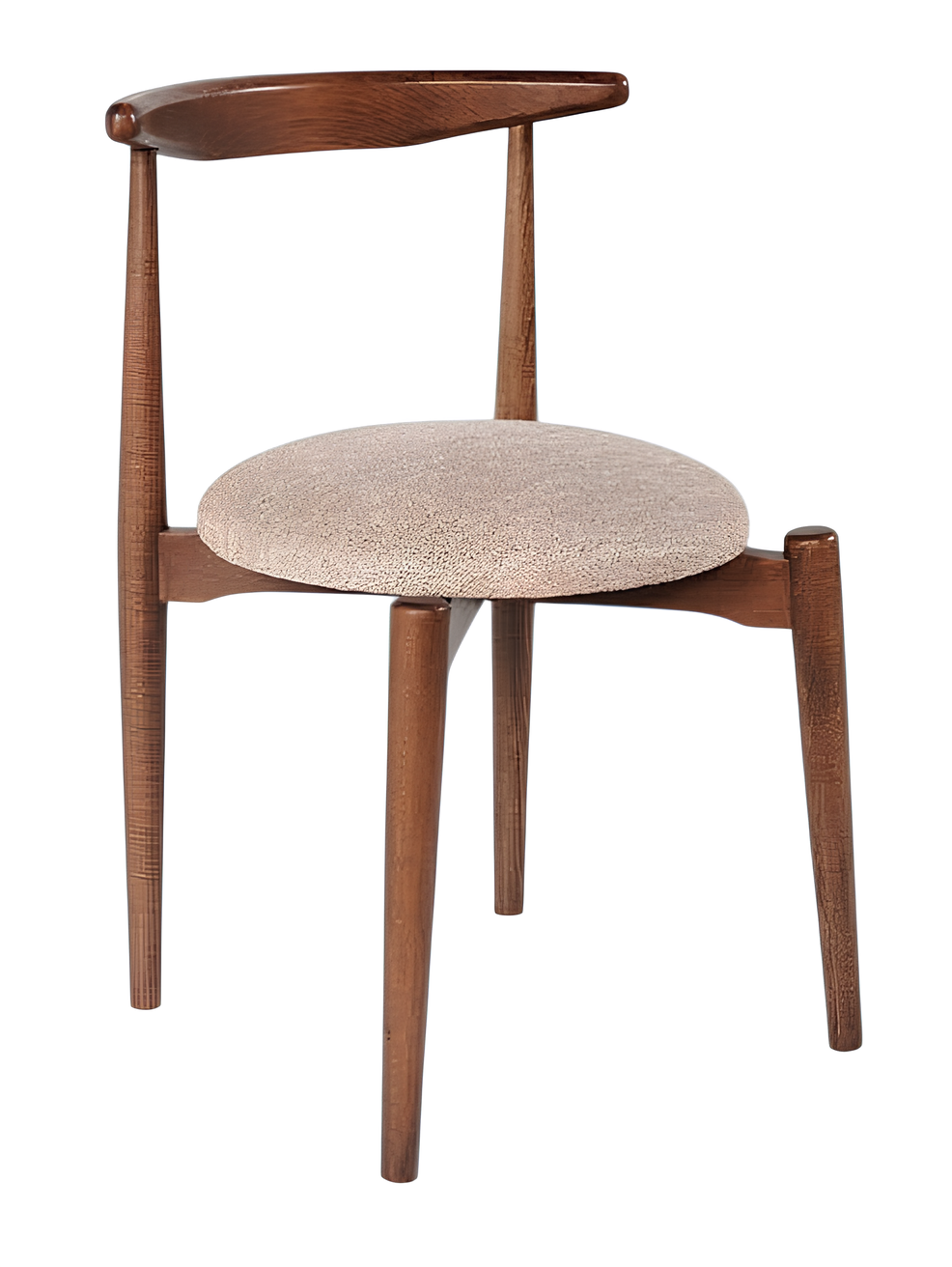 Brauner Esszimmerstuhl Textilpolsterung Stilvolle Küchenstühle