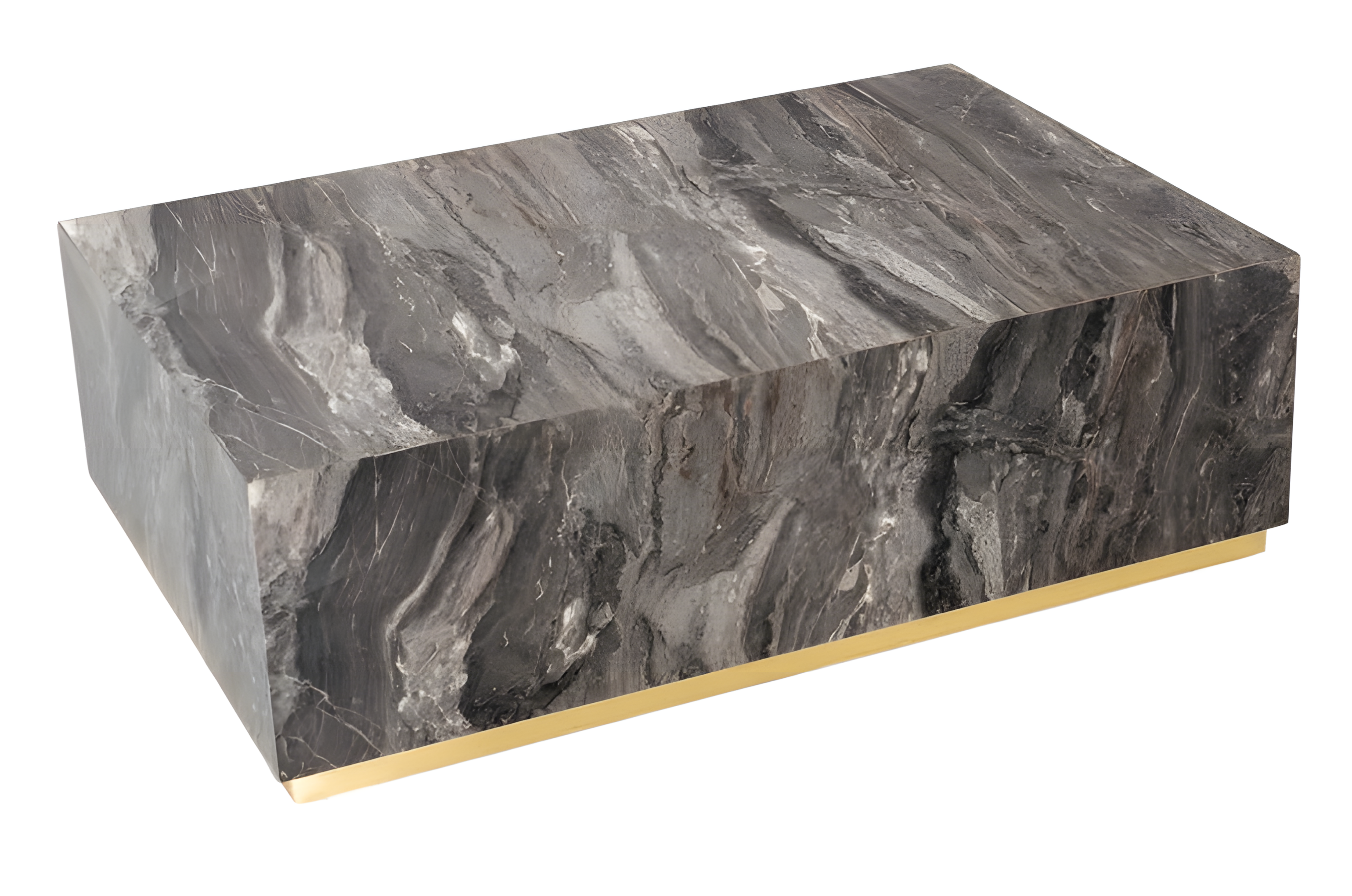 Moderner grauer Couchtisch aus Holz