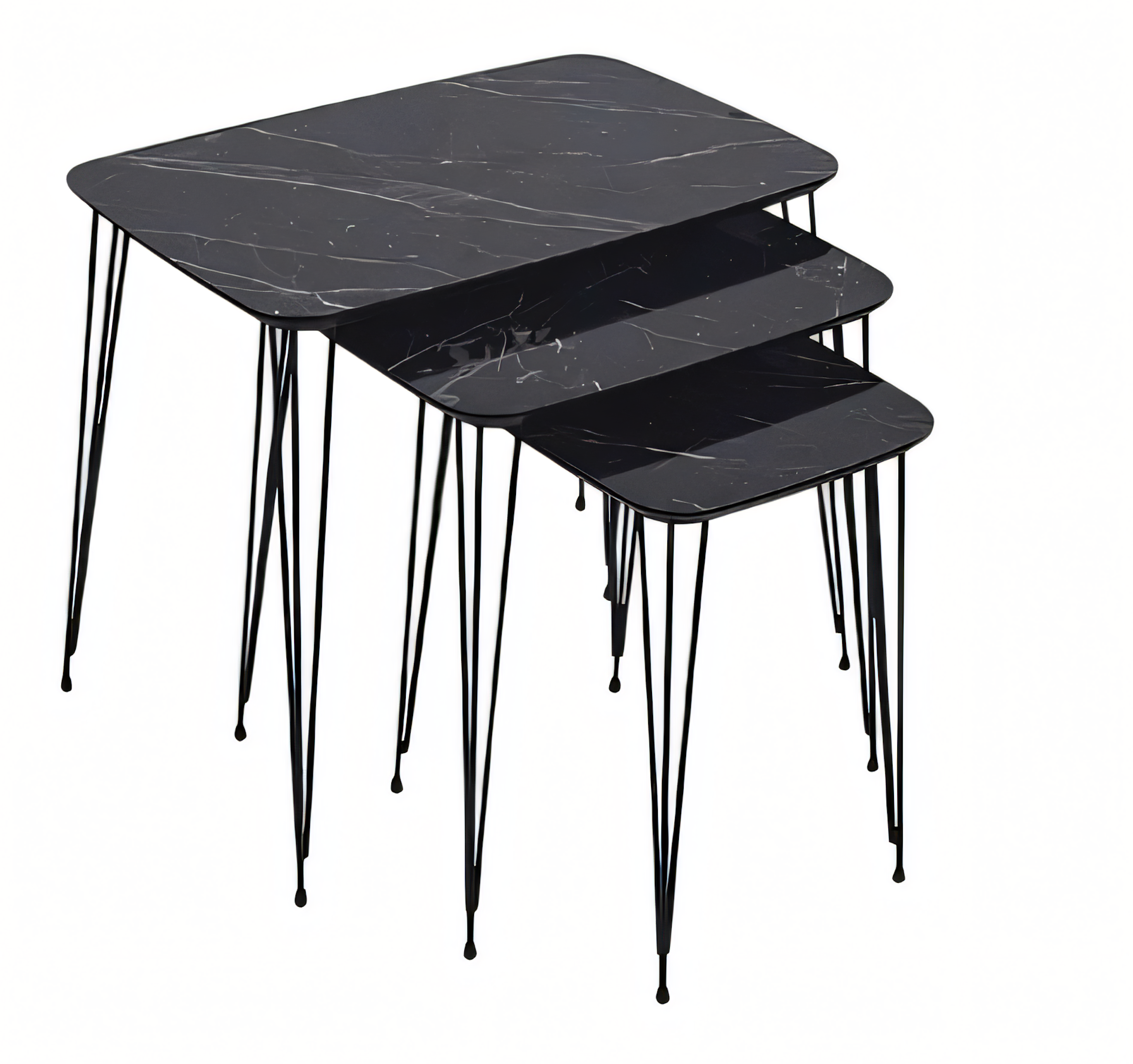 Schwarze Holz Beistelltische im modernen Design, langlebig