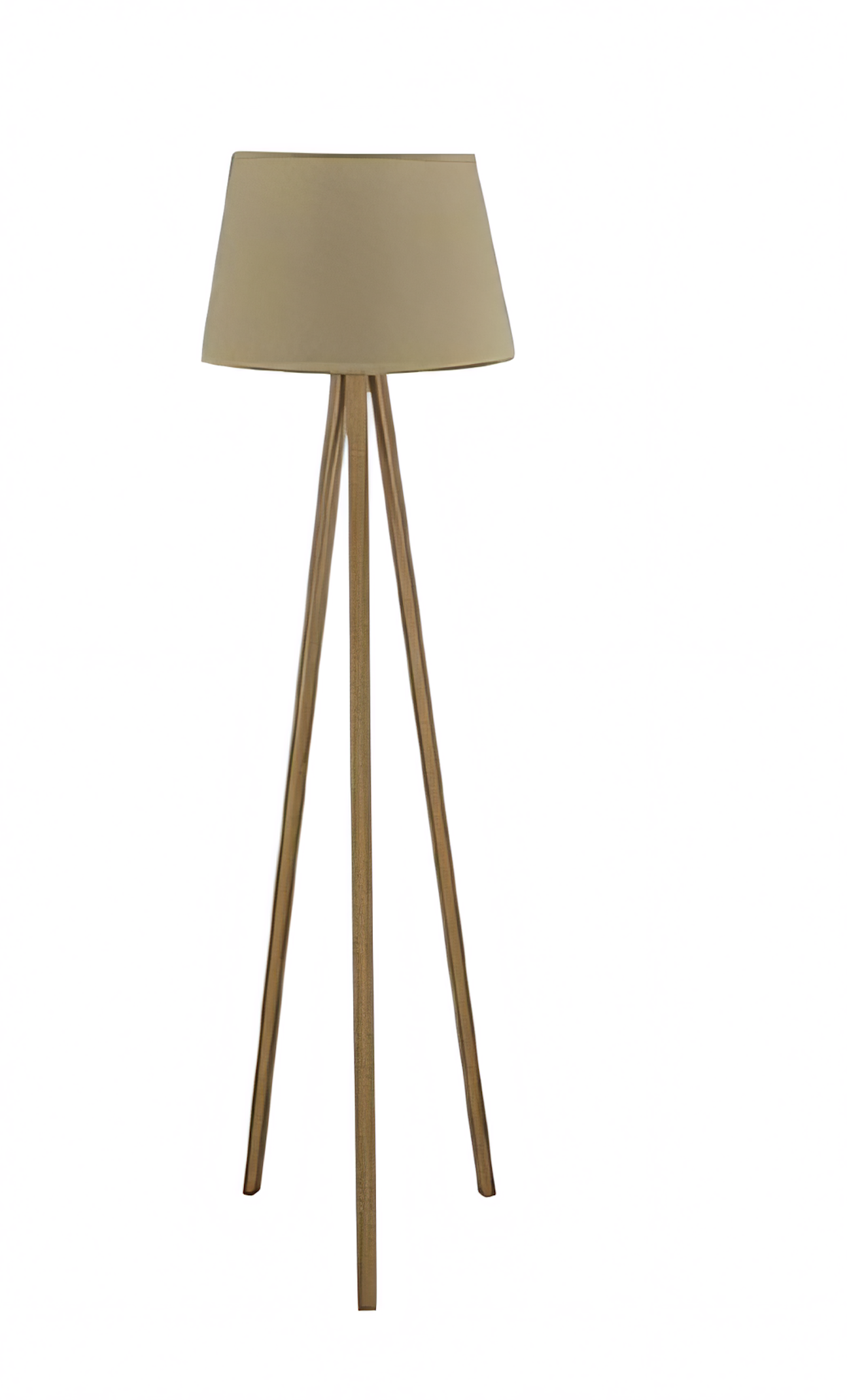 Beige Holz Stehlampe im eleganten Design für modernes und klassisches
