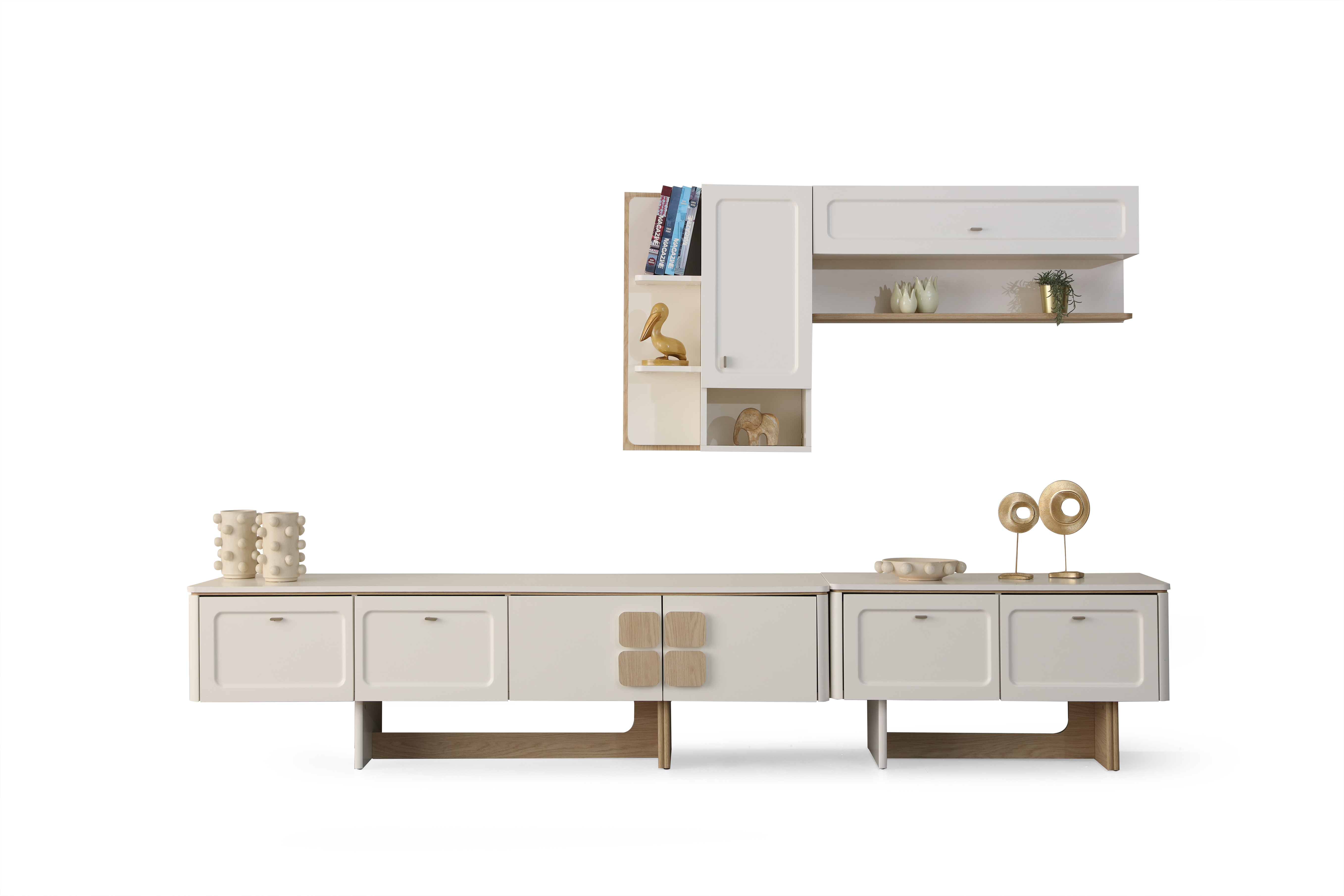 Stilvolles Esszimmer-Set Lowboard & Bücherregal modern & praktisch