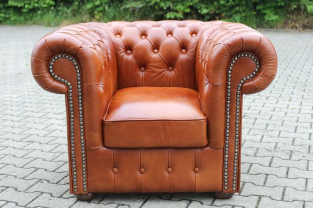 Chesterfield Sessel Couch Sofa Vollleder 1 Sitz Fernseh Lounge Relax Sessel Neu